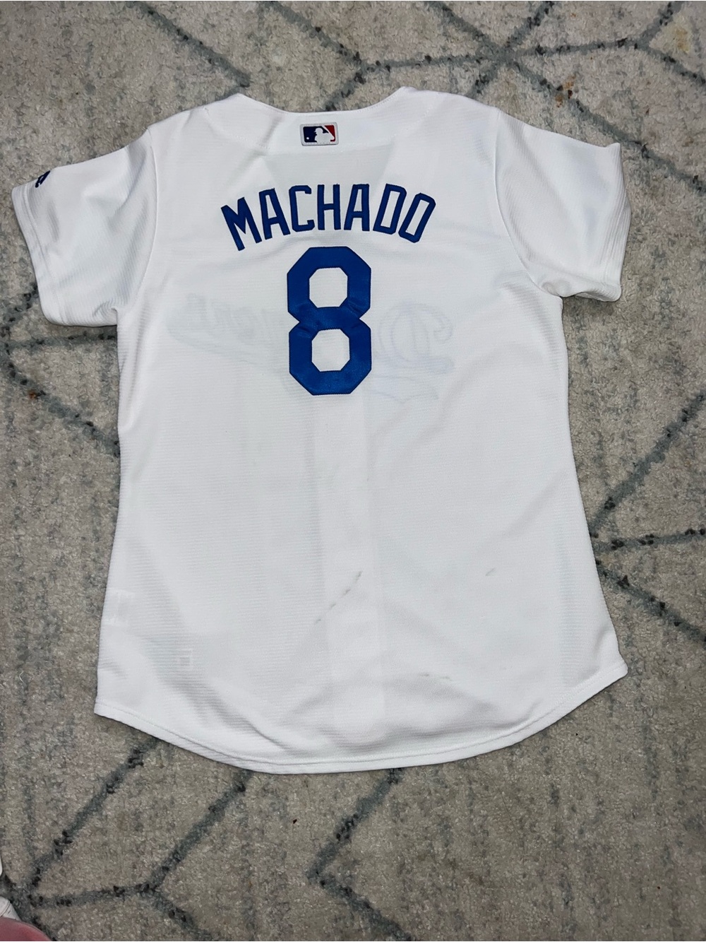 Size S Women’s majestic dodgers home Jersey machado 8 White